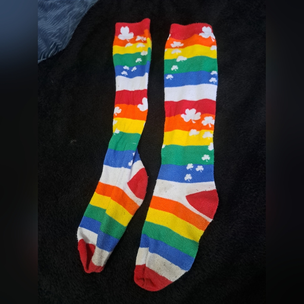 Knee High Rainbow Socks
